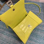 Balenciaga hourglass crocodile leather yellow neon XS 24cm - 4