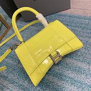 Balenciaga hourglass crocodile leather yellow neon XS 24cm - 2