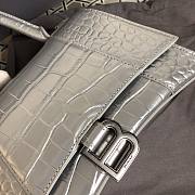Balenciaga hourglass crocodile leather silver XS 23cm  - 6