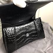 Balenciaga hourglass crocodile leather full black XS 23cm - 6