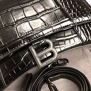 Balenciaga hourglass crocodile leather full black XS 23cm - 2