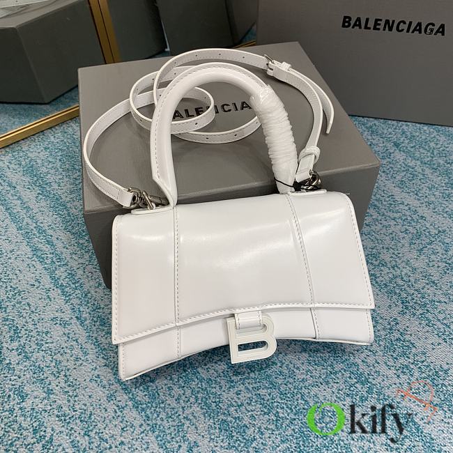 Balenciaga hourglass 8896 white leather 21cm - 1