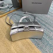 Balenciaga hourglass 8896 silver leather 21cm - 3
