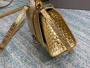 Balenciaga hourglass 8896 crocodile leather gold 21cm - 5