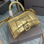 Balenciaga hourglass 8896 crocodile leather gold 21cm - 3