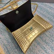 Balenciaga hourglass 8896 crocodile leather gold 21cm - 2