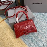 Balenciaga hourglass 8896 crocodile leather red 21cm - 1