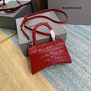 Balenciaga hourglass 8896 crocodile leather red 21cm - 5