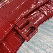 Balenciaga hourglass 8896 crocodile leather red 21cm - 4