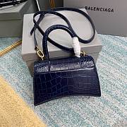 Balenciaga hourglass 8896 crocodile leather dark blue 21cm - 6