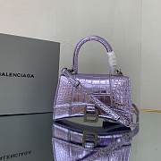Balenciaga hourglass 8896 crocodile leather purple 21cm - 1