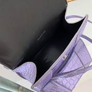 Balenciaga hourglass 8896 crocodile leather purple 21cm - 2