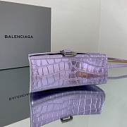 Balenciaga hourglass 8896 crocodile leather purple 21cm - 3