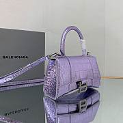 Balenciaga hourglass 8896 crocodile leather purple 21cm - 4