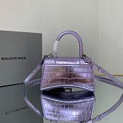 Balenciaga hourglass 8896 crocodile leather purple 21cm - 6