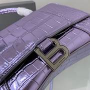 Balenciaga hourglass 8895 crocodile leather purple XS 23cm - 5