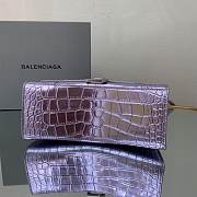 Balenciaga hourglass 8895 crocodile leather purple XS 23cm - 6