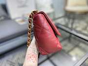 Chanel 19 Handbag Soft Lambskin 26 Medium Ruby AS1160  - 2