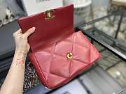 Chanel 19 Handbag Soft Lambskin 26 Medium Ruby AS1160  - 3