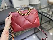 Chanel 19 Handbag Soft Lambskin 26 Medium Ruby AS1160  - 4