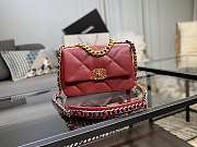 Chanel 19 Handbag Soft Lambskin 26 Medium Ruby AS1160  - 6