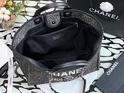 Chanel Shopping Bag 38 Black Canvas - 3