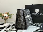 Chanel Shopping Bag 36 Black Canvas  - 4