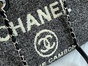 Chanel Shopping Bag 36 Black Canvas  - 2