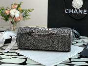 Chanel Shopping Bag 28 Black Canvas  - 3