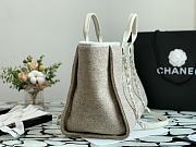 Chanel Shopping Bag 38 Gray Canvas  - 6