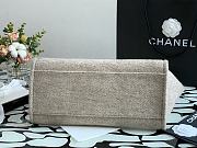 Chanel Shopping Bag 38 Gray Canvas  - 3