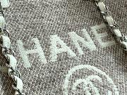 Chanel Shopping Bag 38 Gray Canvas  - 2