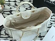 Chanel Shopping Bag 38 Beige Canvas  - 4