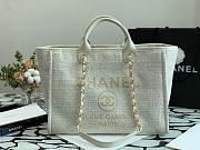 Chanel Shopping Bag 38 Beige Canvas  - 1