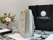 Chanel Shopping Bag 28 Beige Canvas  - 6