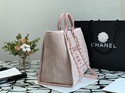 Chanel Shopping Bag 38 Pink Canvas  - 6
