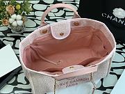 Chanel Shopping Bag 38 Pink Canvas  - 5