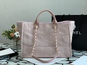Chanel Shopping Bag 38 Pink Canvas  - 4