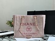 Chanel Shopping Bag 36 Pink Canvas  - 1
