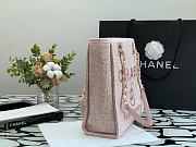 Chanel Shopping Bag 28 Pink Canvas  - 6