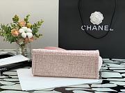 Chanel Shopping Bag 28 Pink Canvas  - 4