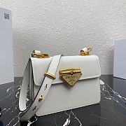 Prada Symbole 20 Saffiano White Leather 1BD270 - 1