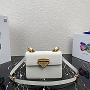 Prada Symbole 20 Saffiano White Leather 1BD270 - 4