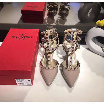 Valentino High Heeled Shoes 6.5cm Beige 7422