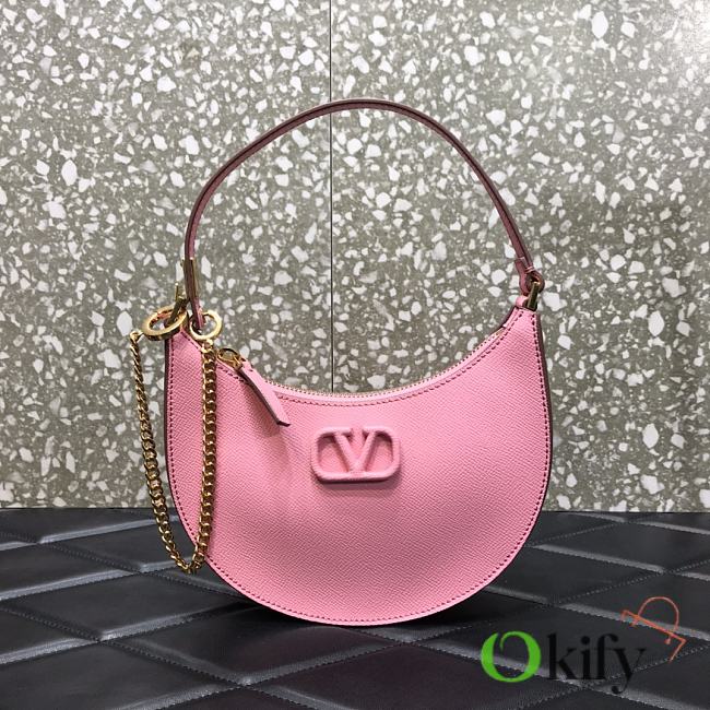 Valentino Chain 20 Shoulder Bag Flamingo Pink 0707# - 1