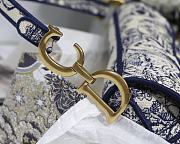 Dior Saddle 25.5 Blue Toile de Jouy Embroidery M9001 - 2