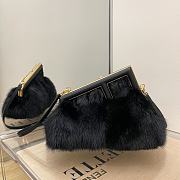 Fendi First Black Mink Bag 26cm - 1