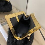 Fendi First Black Mink Bag 26cm - 3