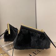 Fendi First Black Mink Bag 26cm - 4