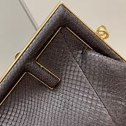 Fendi First Dark brown python leather bag 26cm - 6